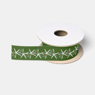 Christmas Starfish and Holly Craft Ribbon Satin Ribbon
