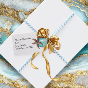 Christmas Starfish Coastal Gift Tags