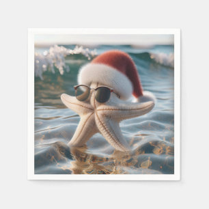 Christmas Starfish In the Ocean Napkin