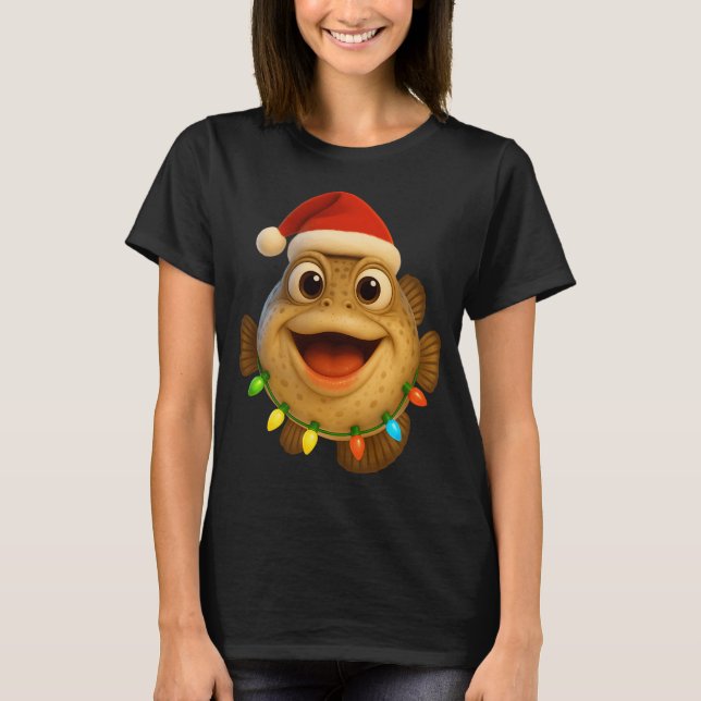 Christmas Stargazer Fish T-Shirt (Front)