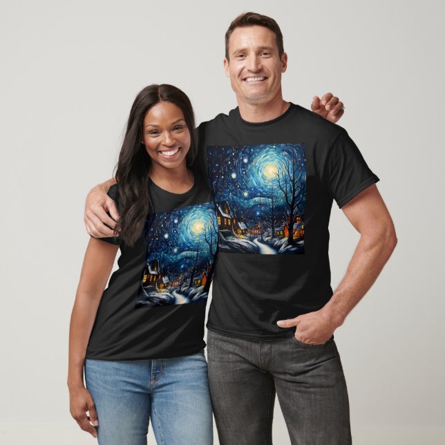 Christmas Starry Night T-Shirt (Unisex)