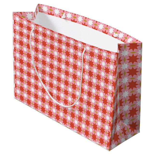 christmas stars 1  large gift bag (Back Angled)