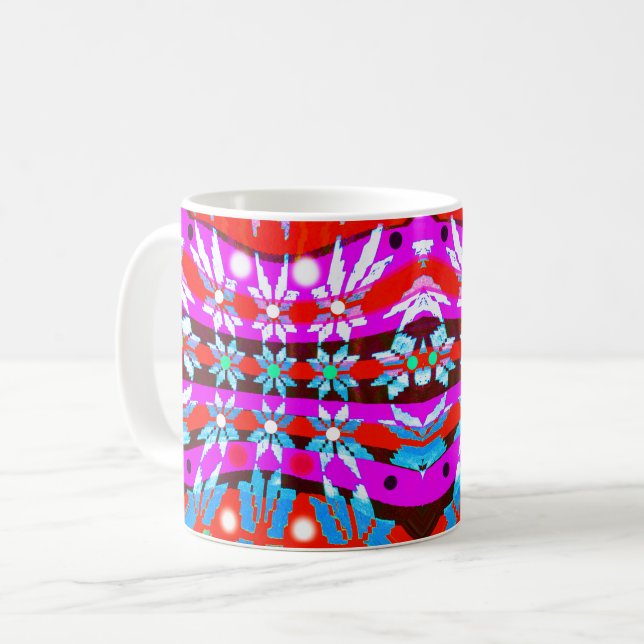 Christmas stars art coffee mug (Front Left)