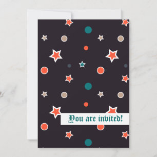 Christmas Stars Custom Invitation