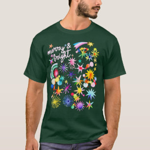 Christmas Stars Merry and Bright T-Shirt