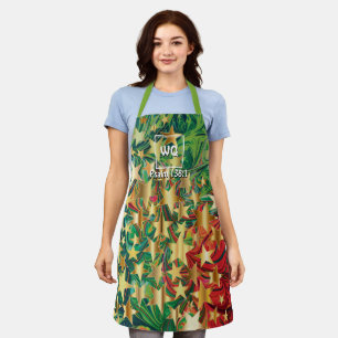 CHRISTMAS STARS   Monogram   ABSTRACT   Custom Apron