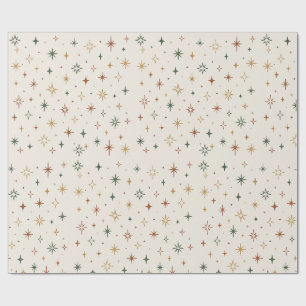 Christmas Stars & Sparkles Pattern Wrapping Paper