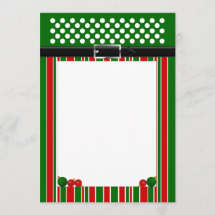 Christmas Stationery Paper Invitation