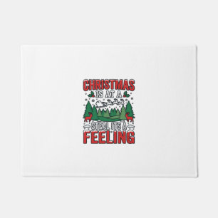 Christmas Steal Its A Feeling Reindeer Sleigh Desi Doormat