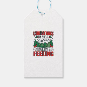 Christmas Steal Its A Feeling Reindeer Sleigh Desi Gift Tags