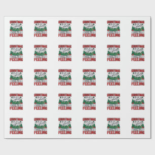 Christmas Steal Its A Feeling Reindeer Sleigh Desi Wrapping Paper