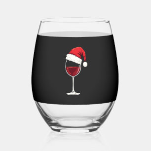 Christmas  stemless wine glass