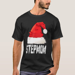 Christmas Stepmom Santa Hat Xmas Matching Family T-Shirt