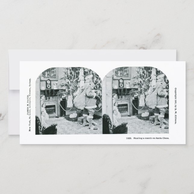 Christmas Stereoview - Vintage Holiday Card (Front)