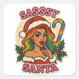 Christmas Sticker – Drag Queen Holiday Pride