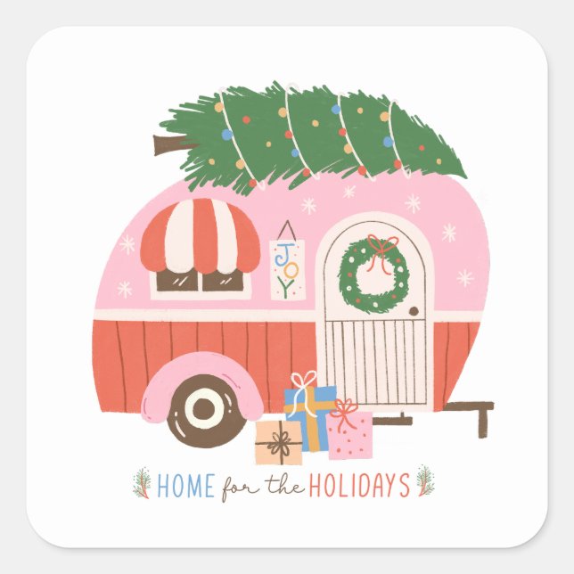 Christmas Sticker for Greeting Cards & Gift Wrap (Front)