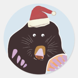 Christmas  Sticker Garden Mole
