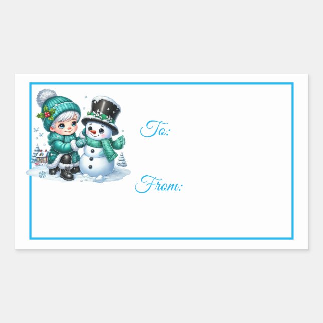 Christmas Sticker Gift Tags (Front)