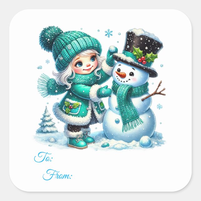 Christmas Sticker Gift Tags (Front)