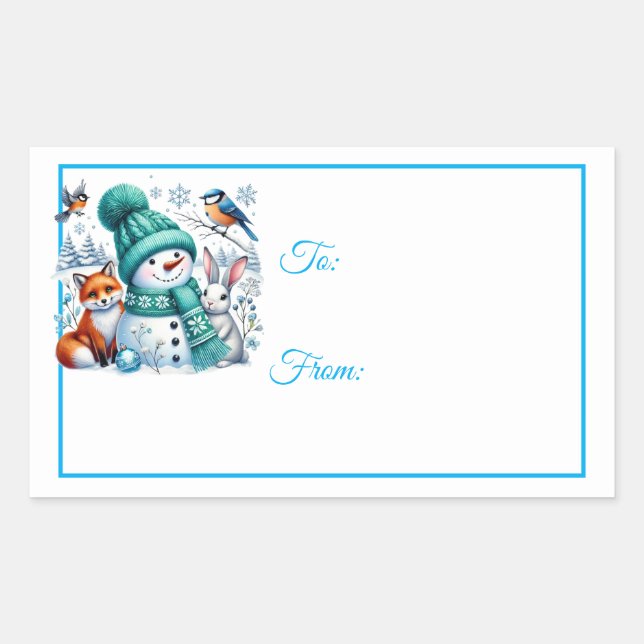 Christmas Sticker Gift Tags (Front)