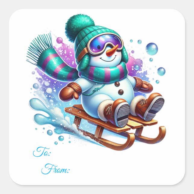 Christmas Sticker Gift Tags (Front)