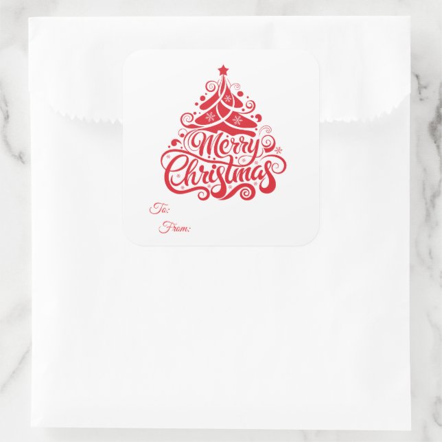 Christmas Sticker Gift Tags (Bag)