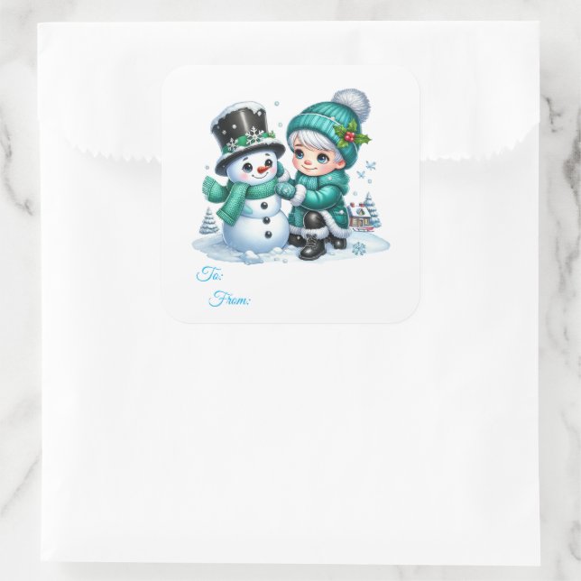Christmas Sticker Gift Tags (Bag)