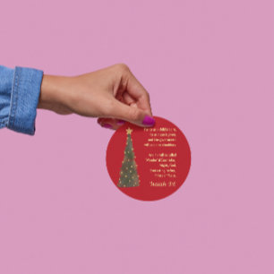 Christmas Sticker Isaiah 9:6 Christmas Decoration