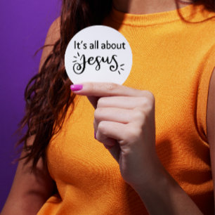 Christmas Sticker, It is all about Jesus Classic Round Sticker