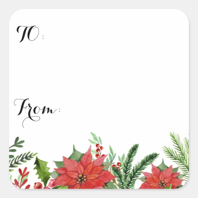 Christmas sticker labels. (Front)