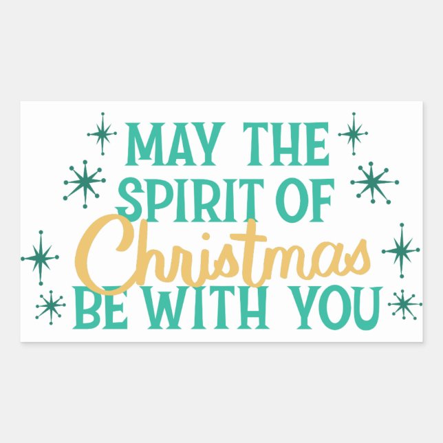 Christmas Sticker - Retro Holiday Lettering (Front)