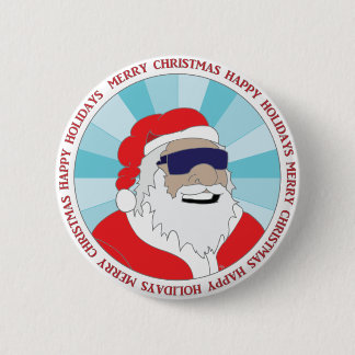 CHRISTMAS STICKERS, BUTTONS, ETC #1 6 CM ROUND BADGE