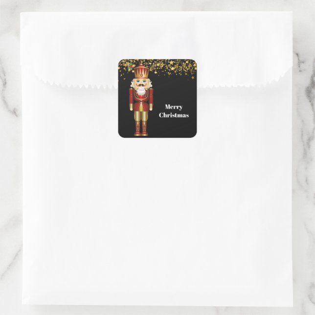 Christmas Stickers-Nutcracker Square Sticker (Bag)