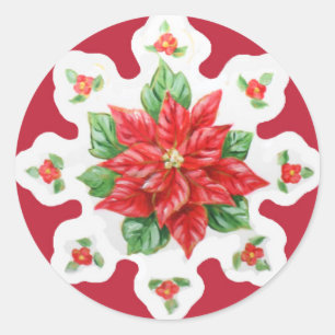 Christmas Stickers Poinsettia