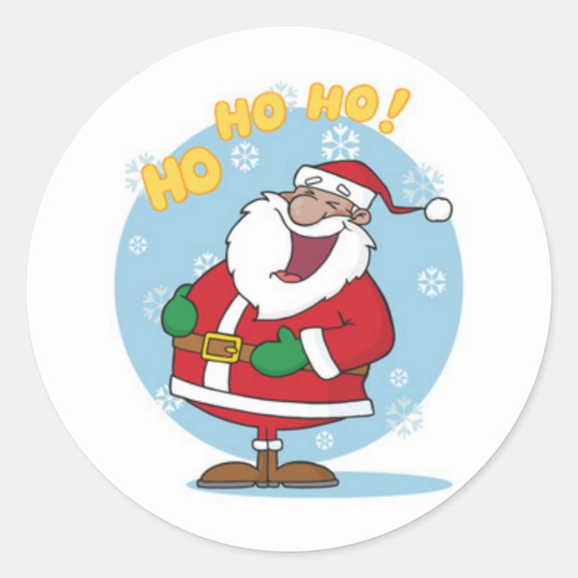 Christmas Stickers/Santa Classic Round Sticker (Front)