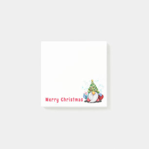 Christmas Sticky Notes Gnome with Christmas Tree