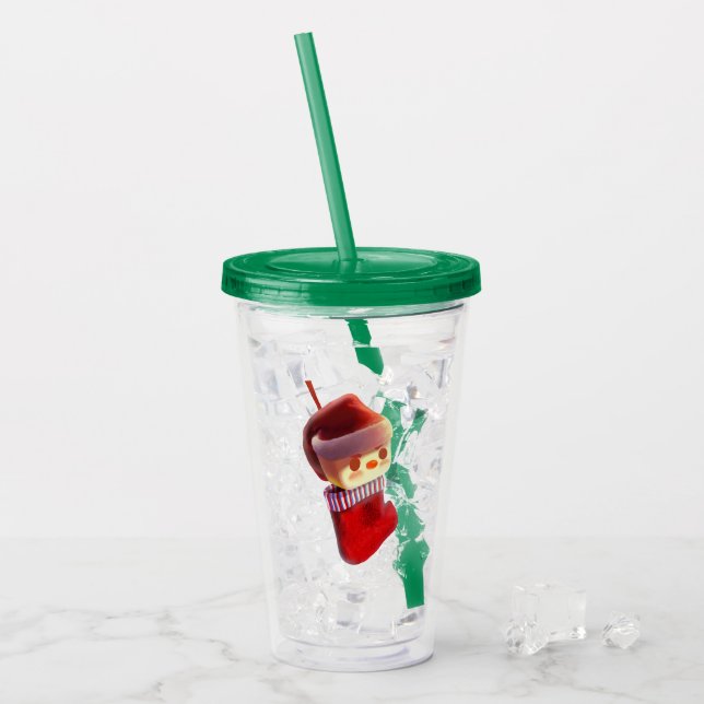 Christmas Stocking Acrylic Tumbler (Front Ice)