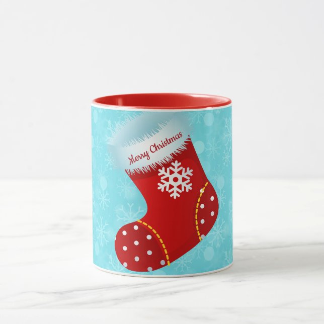 Christmas Stocking Art Holiday Personal Mug (Center)