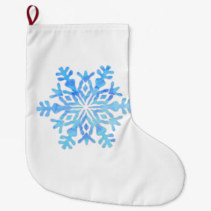 Christmas stocking blue snowflake design
