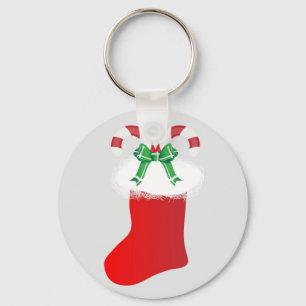 Christmas Stocking Candy Cane Peace Destiny Key Ring
