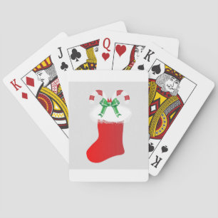 Christmas Stocking Candy Cane Peace Destiny Playing Cards
