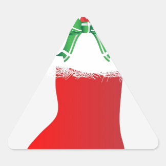 Christmas Stocking Candy Cane Peace Destiny Triangle Sticker