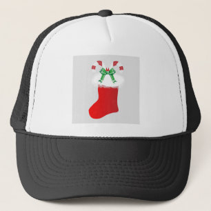 Christmas Stocking Candy Cane Peace Destiny Trucker Hat