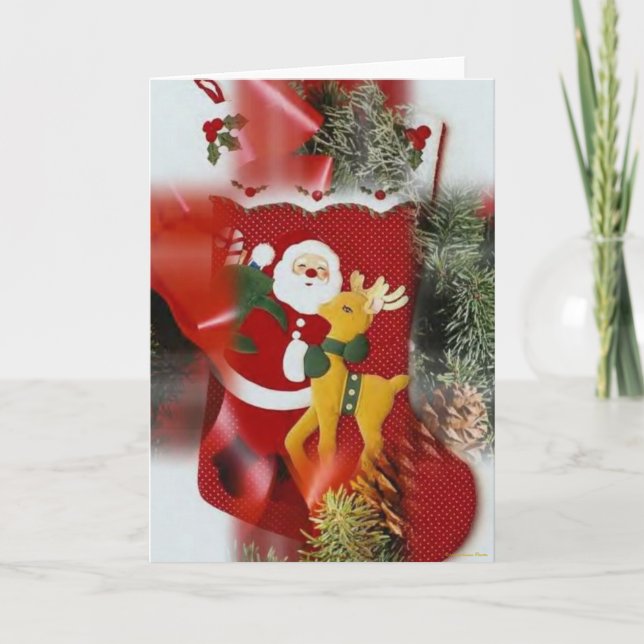 Christmas Stocking Card (Front)