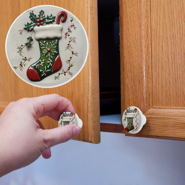 Christmas Stocking Ceramic Knob (Creator Uploaded)