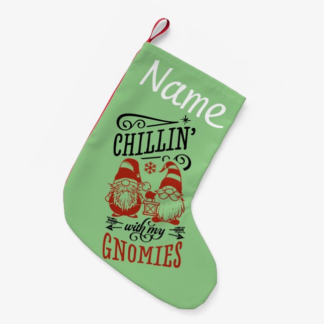 Christmas Stocking Chillin with my Gnomies Gnome (Front (Hanging))