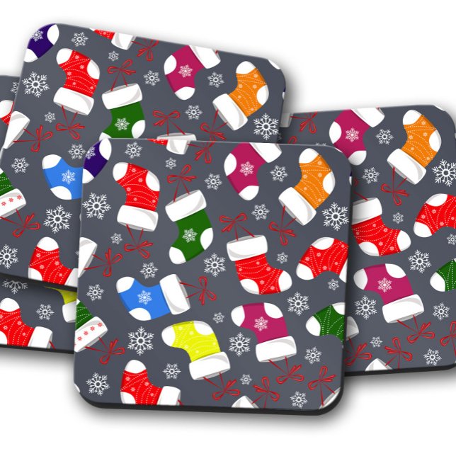 Christmas Stocking | Christmas Cork Coaster Set  (Creator Uploaded)