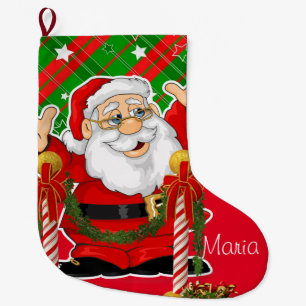 Christmas Stocking, Christmas Santa Large Christmas Stocking