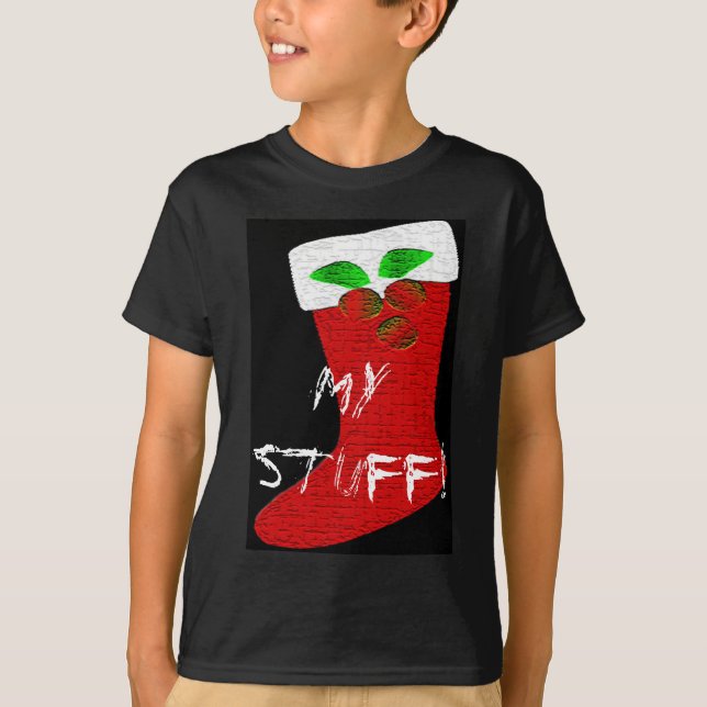 Christmas Stocking Customisable T-Shirt (Front)
