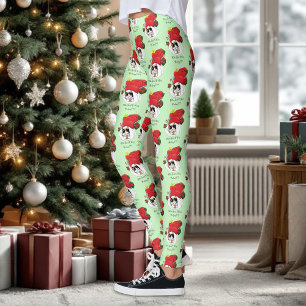 Christmas Stocking Cute Calico Kitten Leggings
